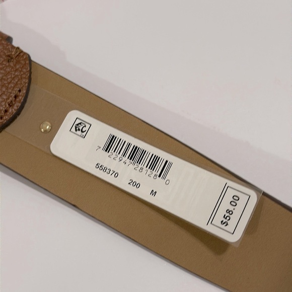 NWT Michael Kors Brown Pebbled Leather Belt (size medium) - Picture 8 of 9